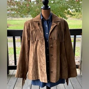 Vintage Western Suede Fringe Jacket